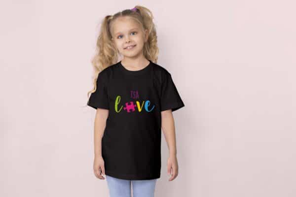 Cadeau pour soutien TSA : T-Shirt Noir TSA love