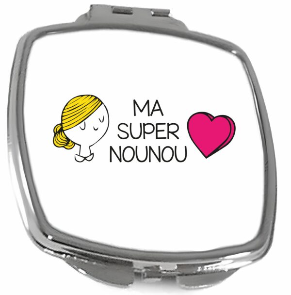 Objet personnalisable de nounou : Miroir "ma super nounou"