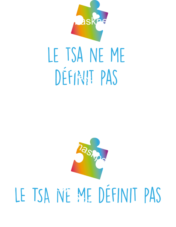 Cadeau pour autisme : T-Shirt Noir "le TSA ne me définit pas" – Image 2