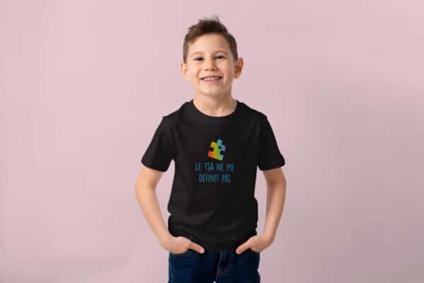 Cadeau pour autisme : T-Shirt Noir "le TSA ne me définit pas"