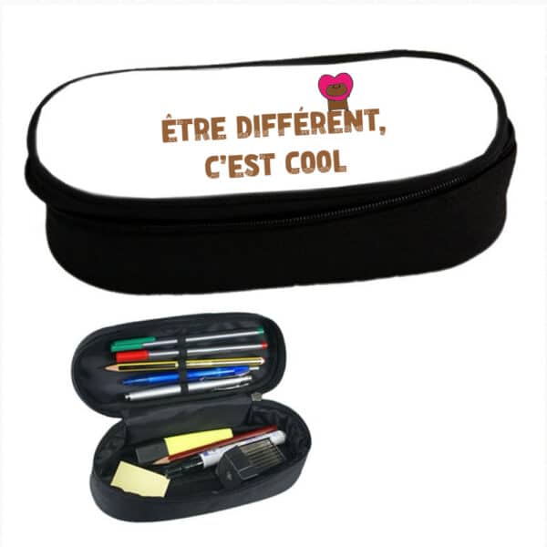 Idée de cadeau pour autiste : Trousse "être différent c'est cool"