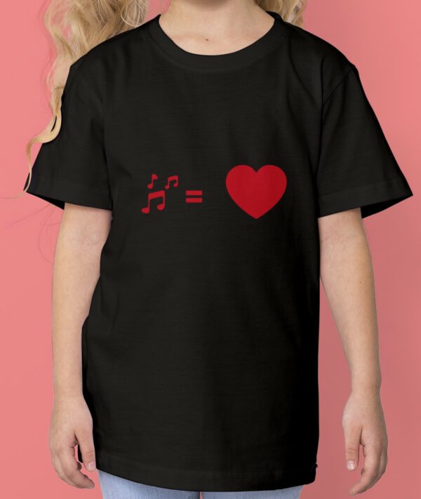 T-Shirt noir j'adore la musique