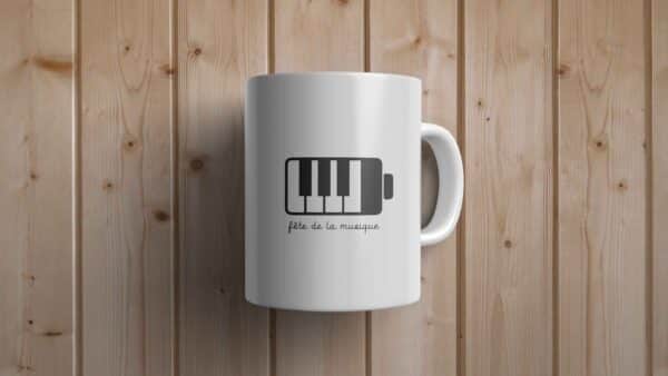 Tasse touches piano fête de la musique
