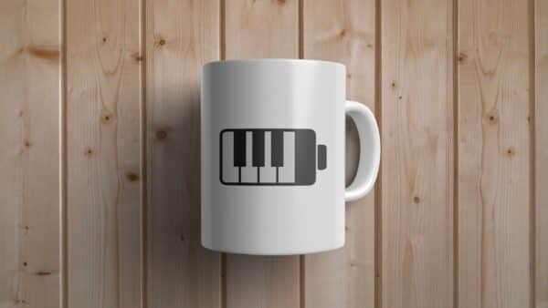 Tasse batterie touches piano