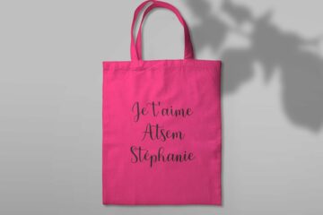 Sac en toile je t'aime ATSEM