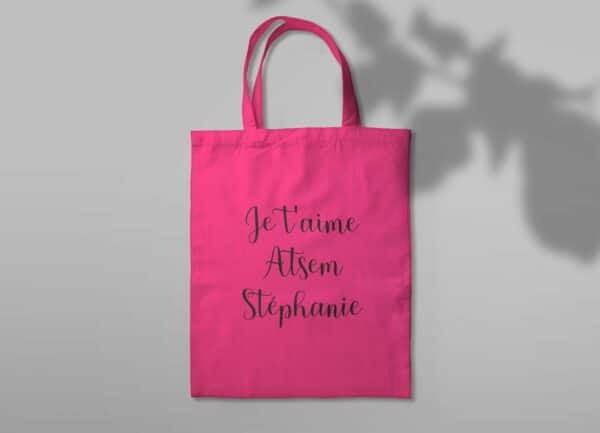 Sac en toile je t'aime ATSEM