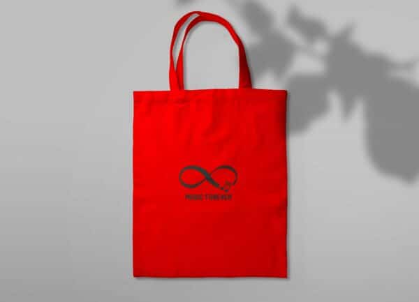 Sac en toile rouge music forever