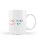 Fête de la musique : mug "no music no life"