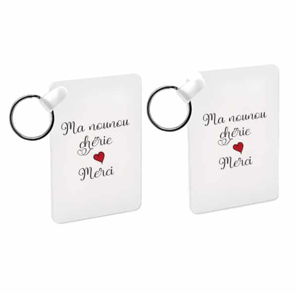 Cadeau personnalisable merci nounou : Porte clé "ma nounou chérie merci"