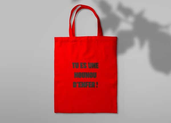 Cadeau personnalisable de merci nounou : tote bag "pour une nounou d'enfer"