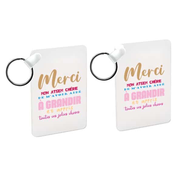 Porte clé : merci mon ATSEM chérie