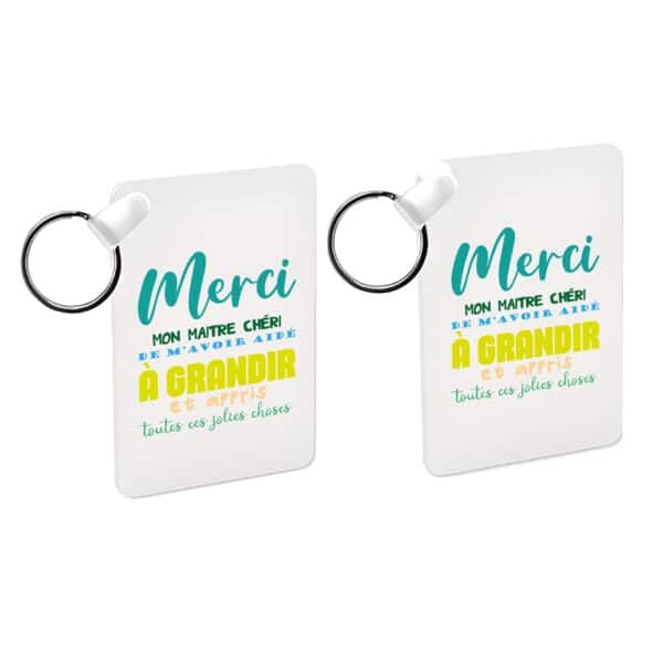 Cadeau personnalisable maître : Pack merci maître (marque-pages, porte-clés) – Image 2