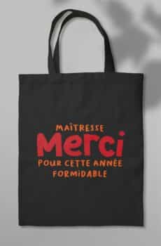 Sac en toile merci maîtresse