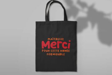 Sac en toile merci maîtresse