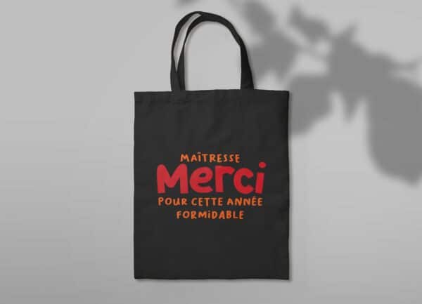 Sac en toile merci maîtresse
