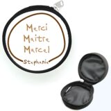 Objet personnalisable de merci pour maître : porte-monnaie rond
