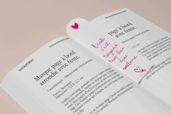 Objet personnalisable pour merci maître : Marque-page – Image 3