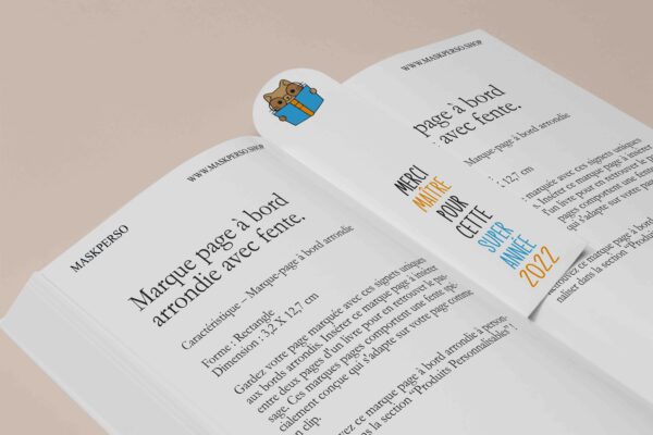 Cadeau merci de maître : marque page "merci pour cette super année"