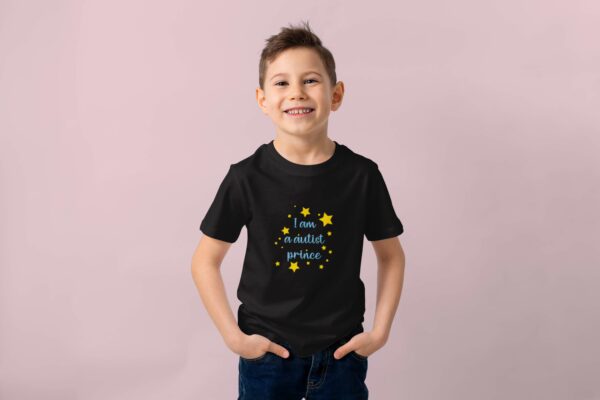 Idée cadeau pour TSA : T-Shirt noir "I am a autist prince"