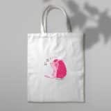 Sac en polyester hérisson qui écoute de la musique