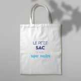 Objet personnalisé pour merci maître : Sac en toile "le petit de sac d'un super maître"