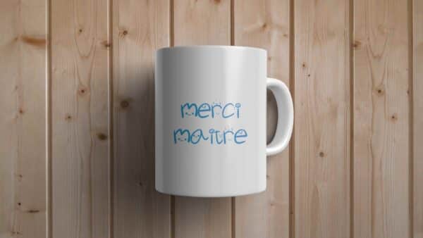 Idée de cadeau merci maître : Tasse