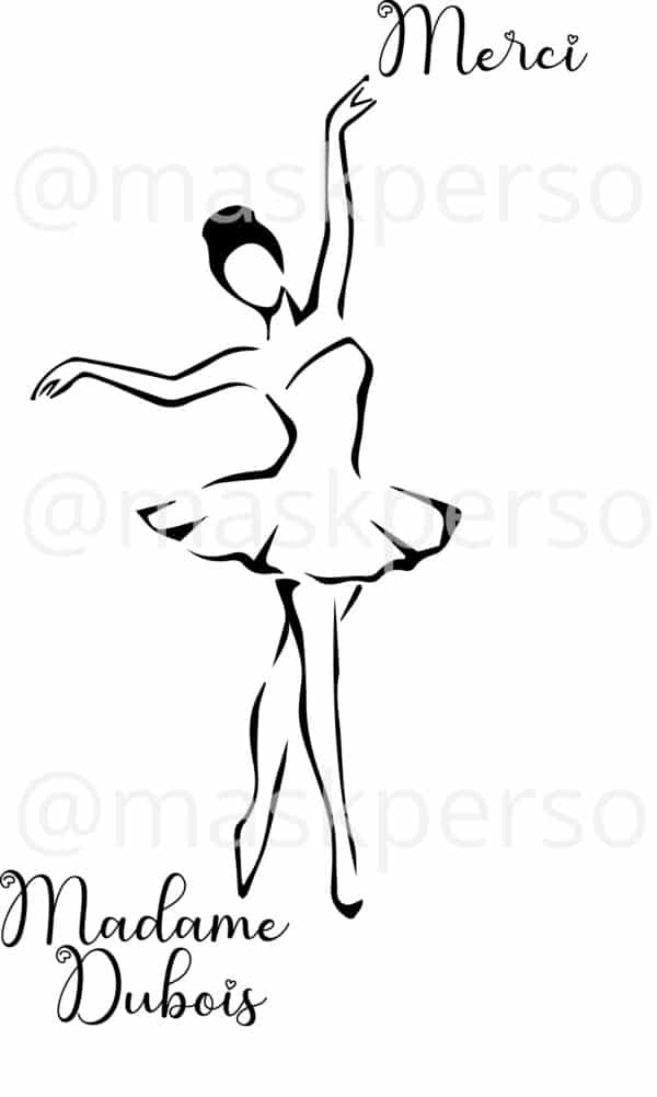 Idée cadeau pour merci maître : sac en toile professeur de danse rose – Image 2