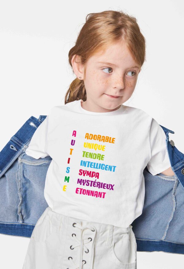 Cadeau pour personne autiste : T-Shirt blanc les qualités de l'autisme