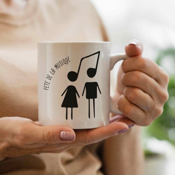 tasse personnages note de musique (fête)