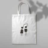 Sac en polyester note et personnages
