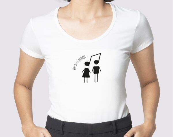 T-Shirt note et personnages(fête)