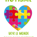 Cadeau autisme : T-Shirt Noir "voir le monde différemment" – Image 2