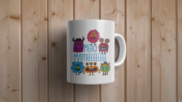 Cadeau personnalisable merci maître : Tasse "merci maîtreeeeee"