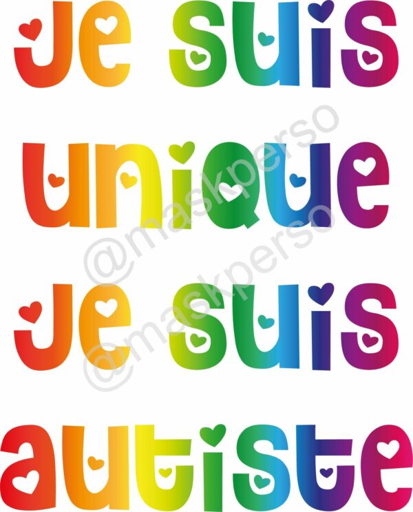 Cadeau autiste : Tasse "je suis unique je suis autiste" – Image 2