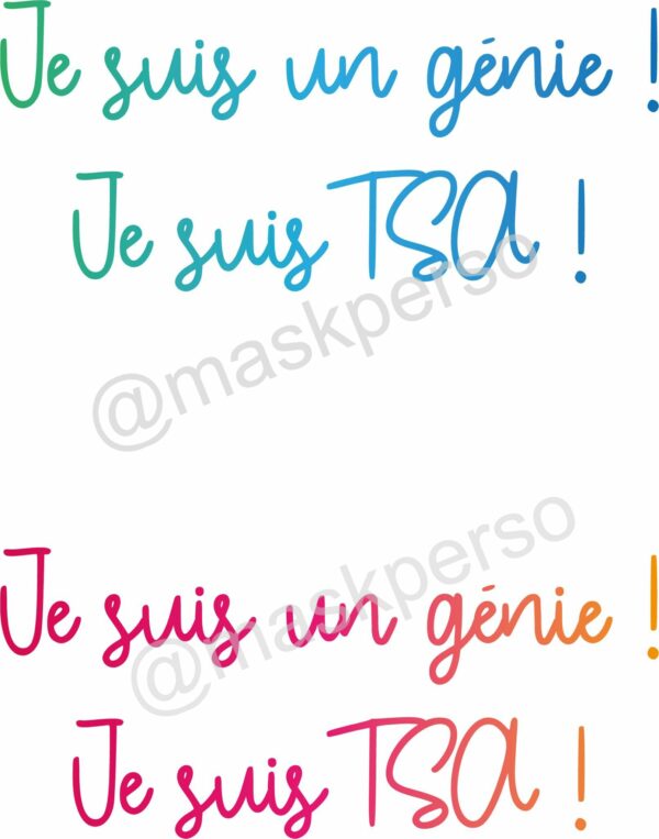 Cadeau personnalisé pour TSA : T-Shirt noir "je suis un génie je suis TSA" – Image 2