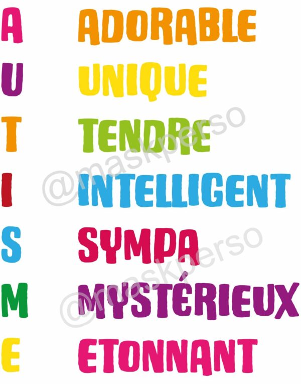 Cadeau pour personne autiste : T-Shirt blanc les qualités de l'autisme – Image 2