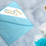 cape de bain personnalisée amour