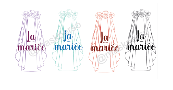 Badge la mariée voile – Image 2