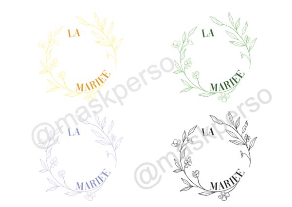 Verre à whisky la mariée- couronne de fleurs – Image 5