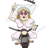 Badge humour moto: la mariée – Image 2