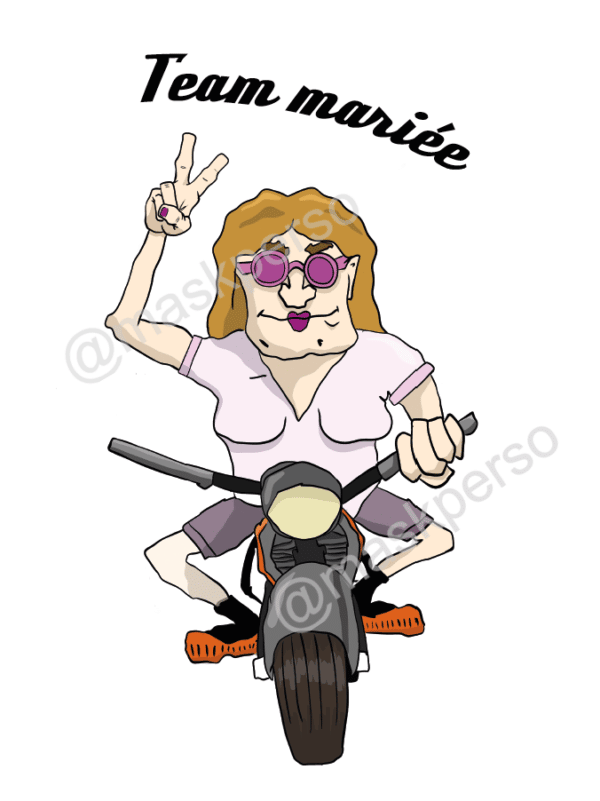Sous-verres humour moto- la mariée – Image 3
