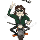 Badge team marié moto caricature – Image 2