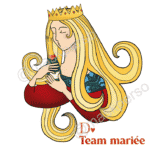 Dame de cœur : verre à whisky team mariée – Image 2