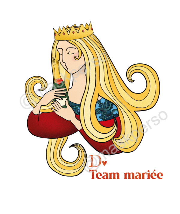 Verre à whisky team mariée dame de cœur – Image 2
