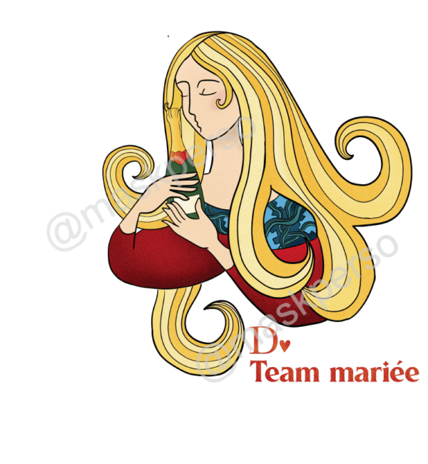 Casquette team mariée dame de coeur – Image 2