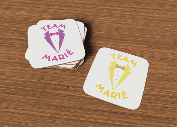 Sous-verres team marié costume