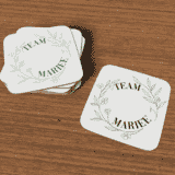 Couronne fleur mariage dessin : sous-verres team mariée – Image 2
