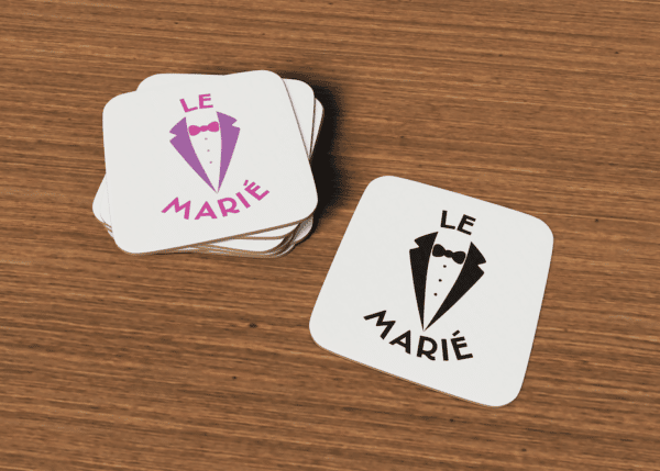 Sous-verres le marié costume