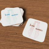 Accessoires voile : sous-verres team mariée – Image 2