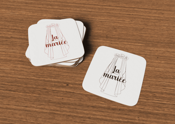 Sous-verres la mariée voile – Image 2